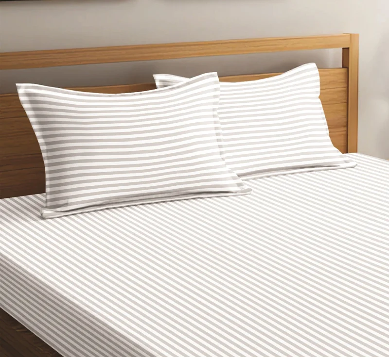 يسكن أغطية وسائد من الساتان الخيزران الفاخر بنسيج  خيط وخطوط رفيعة